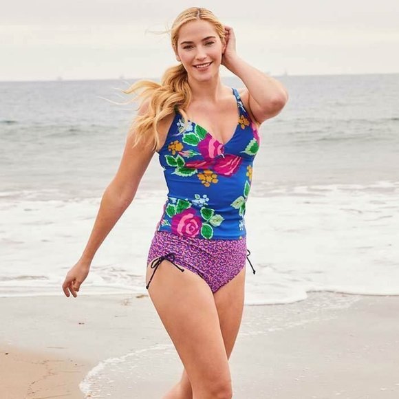 Matilda Jane Other - NWT Matilda Jane Blue Floral To The Beach Tankini Top Size Medium H10523